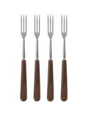 Vintage 1960s French Wood Handled Fondue Forks Weston Table