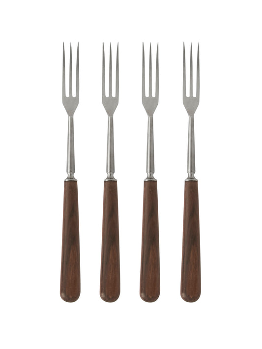 Vintage 1960s French Wood Handled Fondue Forks Weston Table