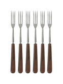 Vintage 1960s French Wood Handled Fondue Forks Weston Table