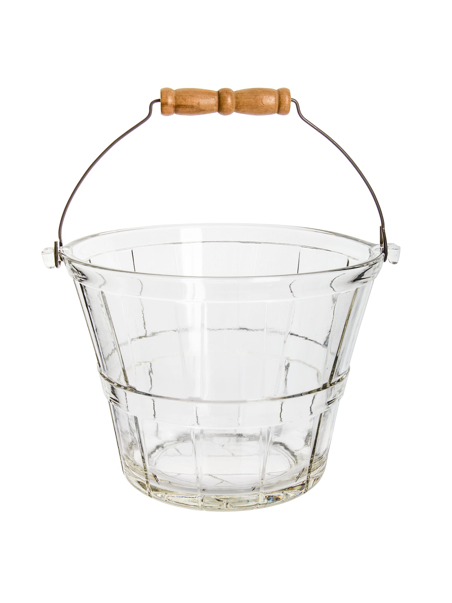 Vintage 1960s Glass Bushel Basket Weston Table