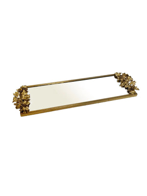  Vintage 1960s Grapevine Beveled Mirror Tray Weston Table 