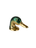 Vintage 1960s Green Finish Brass Ducky Bottle Opener Weston Table
