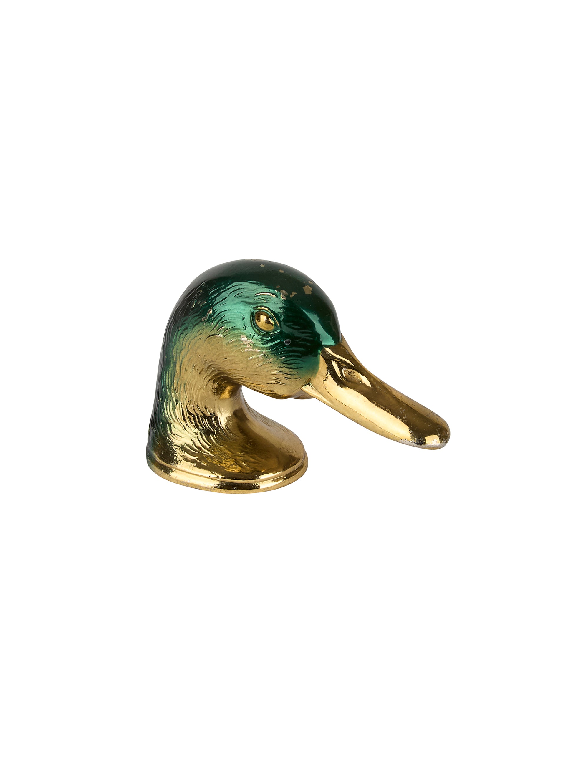 Vintage 1960s Green Finish Brass Ducky Bottle Opener Weston Table