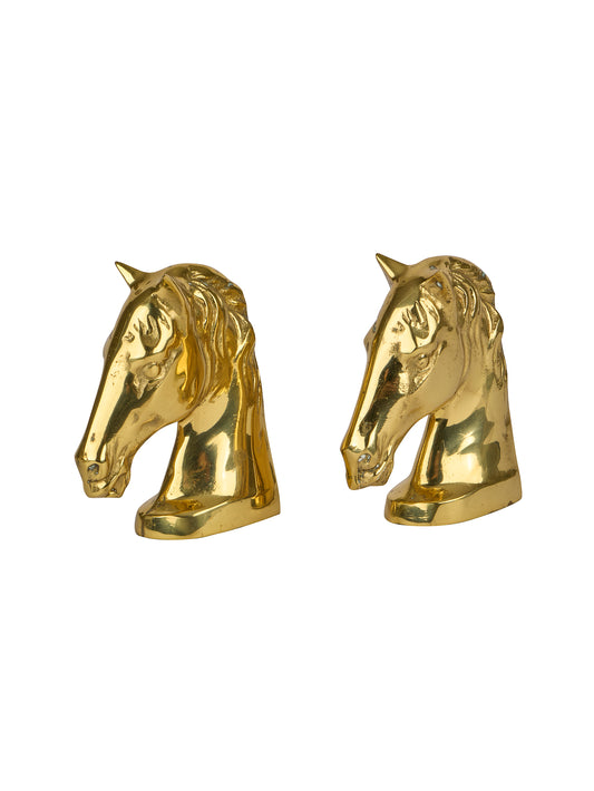 Vintage 1960s Horse Brass Bookends Weston Table