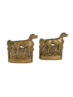  Vintage 1960s Hunting Dog Bookends Weston Table 