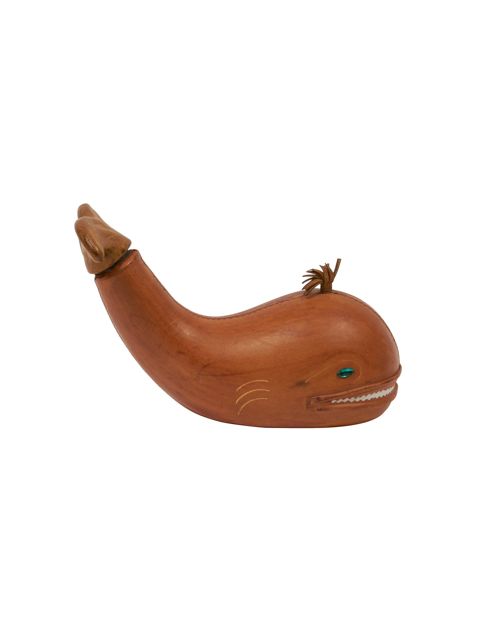 Vintage 1960s Italian Leather Whale Decanter Weston Table