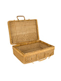 Vintage 1960s Japanese Rattan Lunch Valise Weston Table