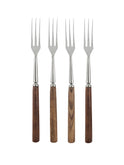 Vintage 1960s Japanese Rosewood Handle Fondue Forks Set of Four Weston Table