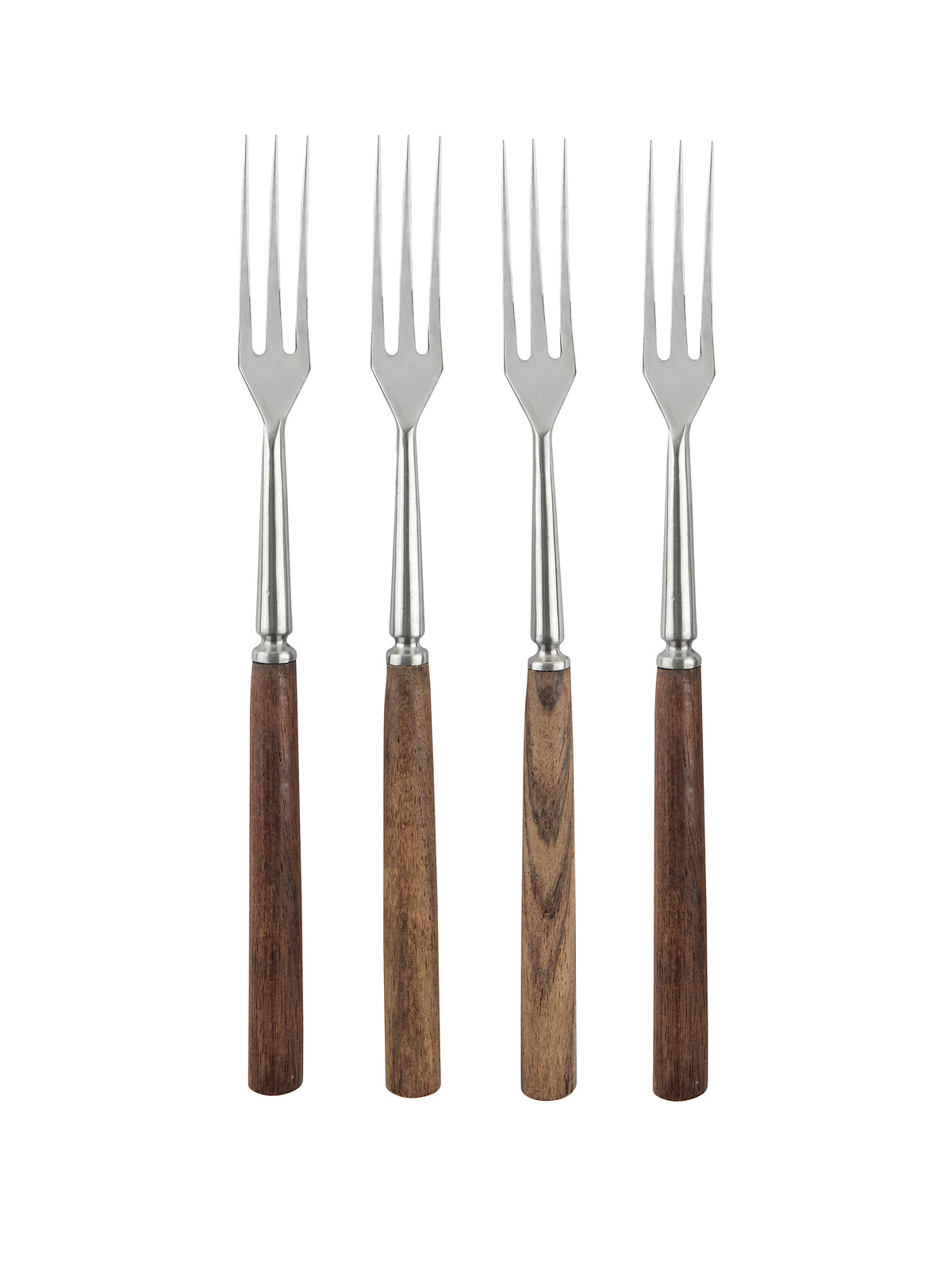 Vintage 1960s Japanese Rosewood Handle Fondue Forks Set of Four Weston Table
