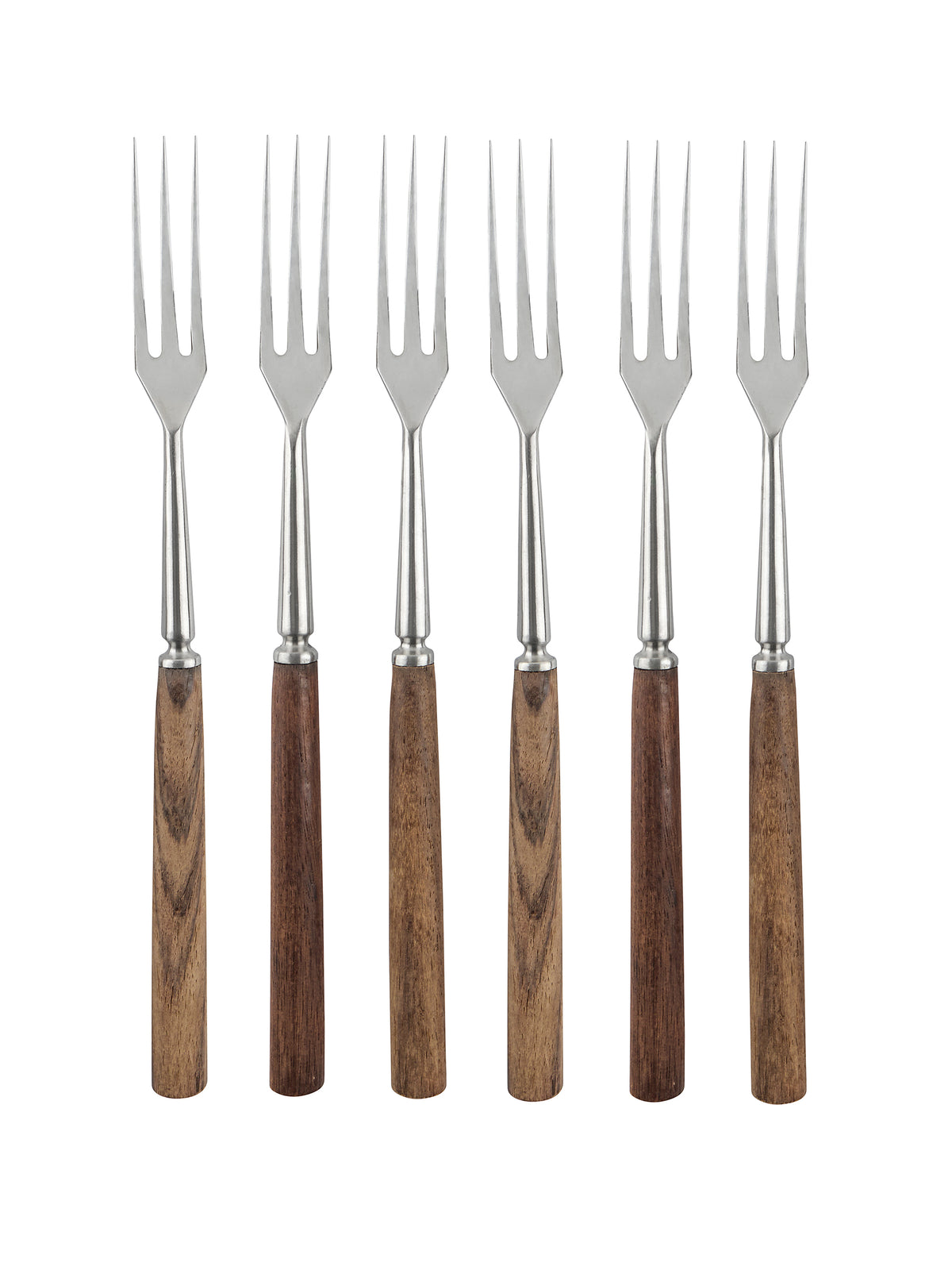 Vintage 1960s Japanese Rosewood Handle Fondue Forks Set of Six Weston Table