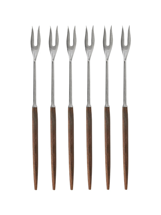 Vintage 1960s Japanese Teak Two Tine Fondue Forks Weston Table