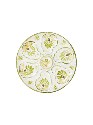  Vintage 1960s Lemon and Lime Quimper Oyster Plate Weston Table 