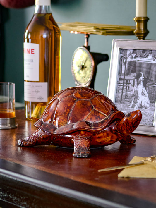 Vintage 1960s Lidded Ceramic Turtle Weston Table