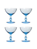 Vintage 1960s Morgantown Regina Blue Cocktail Glasses Weston Table