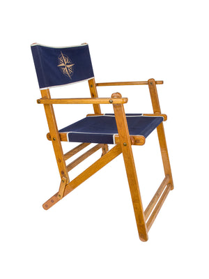  Vintage 1960s Nautical Folding Captain's Chair Weston Table 