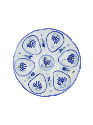 Vintage 1960s Quimper Blue Bird Oyster Plate Weston Table 
