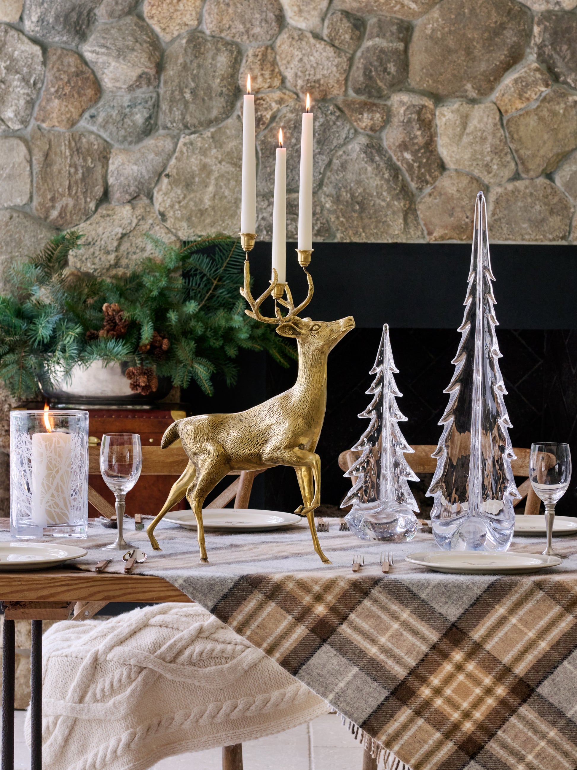 Vintage 1960s Deer Candelabrastick Weston Table