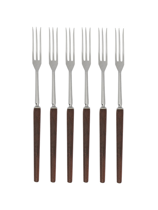 Vintage 1960s Rosewood Handle Fondue Forks Weston Table