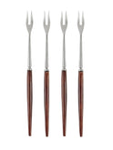 Vintage 1960s Royal Dauphin Two Tine Teak Fondue Forks Set of Four Weston Table