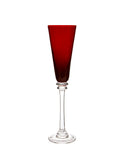 Vintage 1960s Ruby Red Champagne Flutes Weston Table