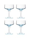 Vintage 1960s Sasaki Aqua Cocktail Glasses Set of Four Weston Table