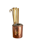 Vintage 1960s Set of Five Copper Measuring Ladles Weston Table
