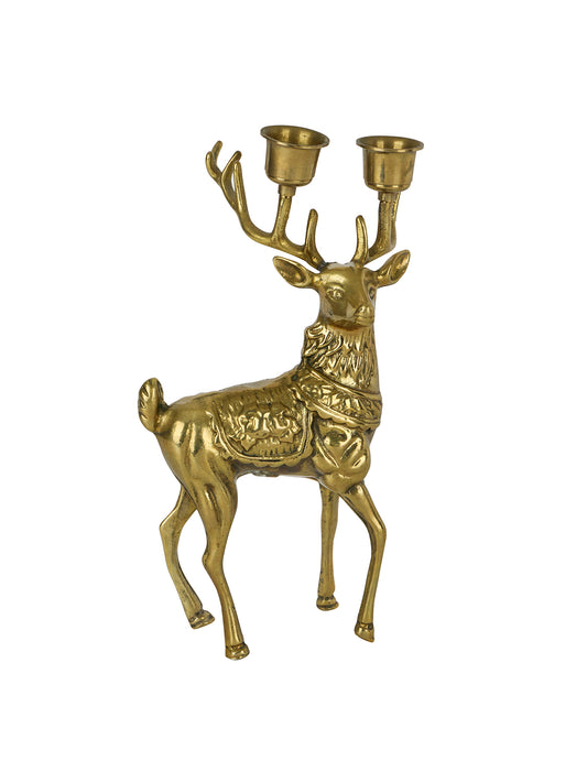 Vintage 1960s Stag Brass Candelabra Weston Table