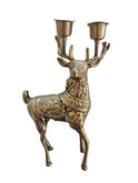 Vintage 1960s Stag Brass Candelabra Weston Table