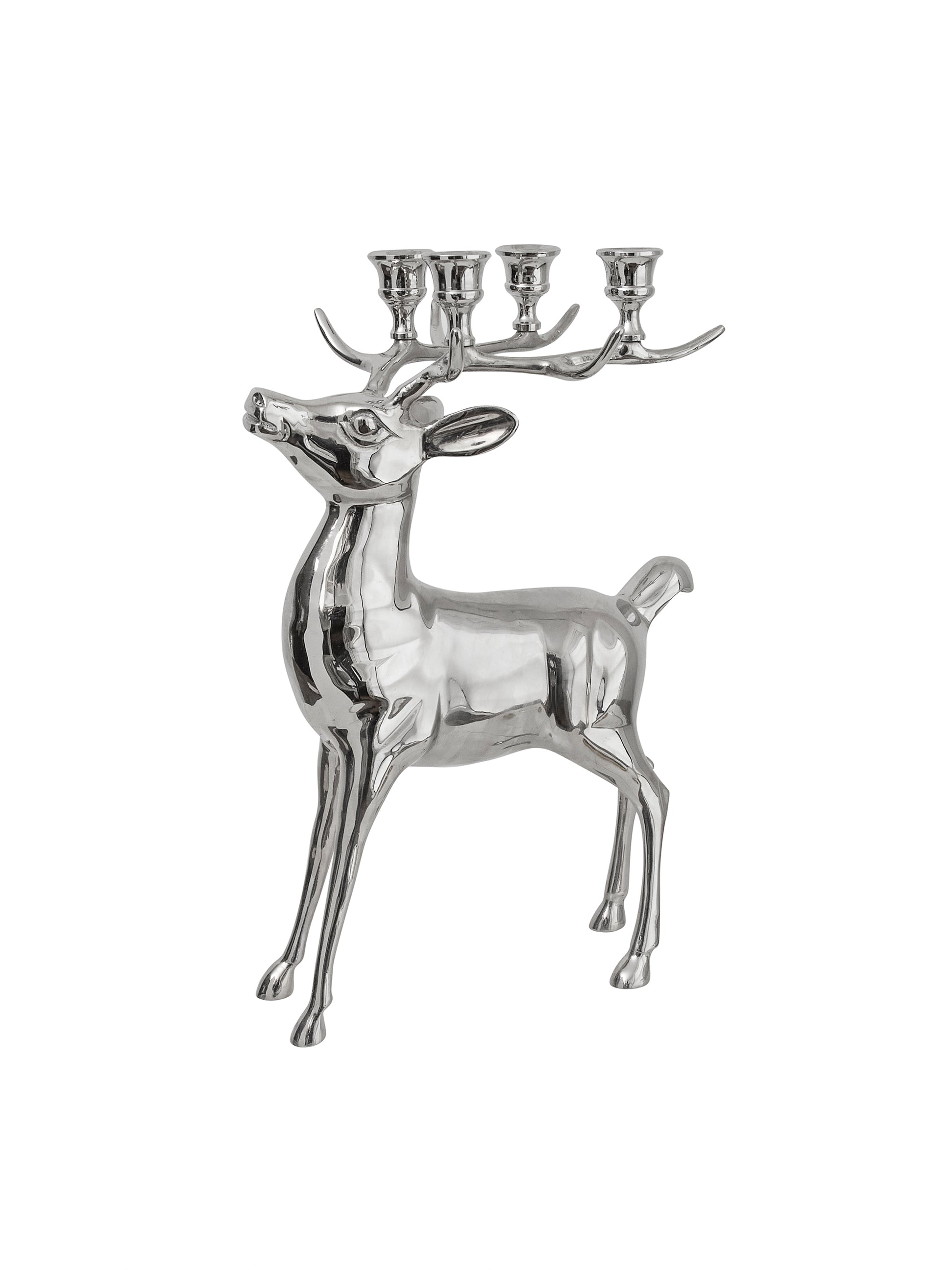 Vintage 1960s Silver Plate Stag Candelabra Weston Table