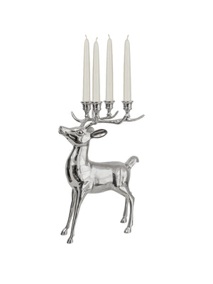  Vintage 1960s Silver Plate Stag Candelabra Weston Table 