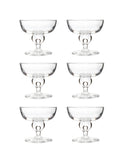 Vintage 1960s Steuben Champagne Coupes Set of Six Weston Table