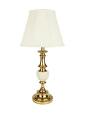 Vintage 1960s Stiffel Brass Lamp with Porcelain Orb One Weston Table