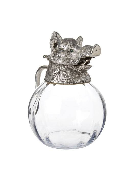 Vintage 1960s Valenti Silver Boar Head Decanter Weston Table