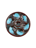 Vintage 1960s Vallauris Blue Lava Oyster Plate Weston Table