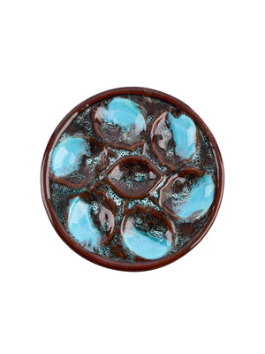  Vintage 1960s Vallauris Blue Lava Oyster Plate Weston Table 