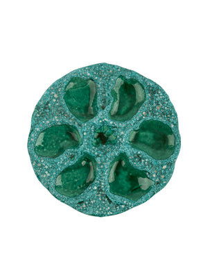  Vintage 1960s Vallauris Green Lava Oyster Plate Weston Table 