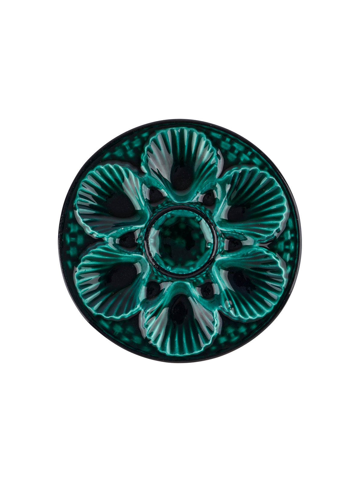 Vintage 1960s Vallauris Green Shell Oyster Plate Weston Table
