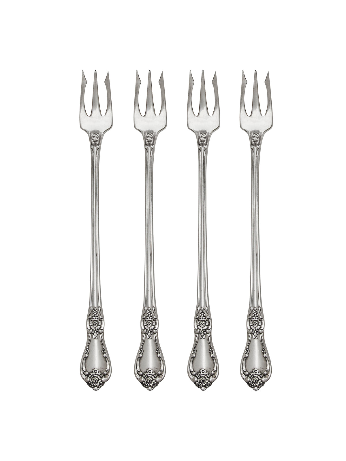 Vintage 1960s Vanessa Francesca Oyster Forks Set of Four Weston Table