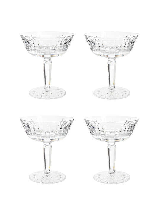 Vintage 1960s Waterford Crystal Glenmore Cocktail Coupes Weston Table