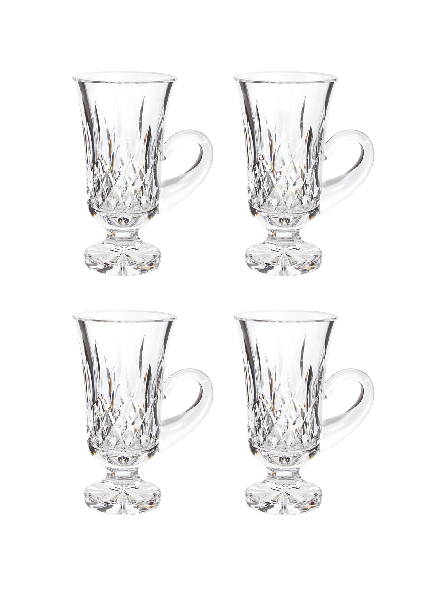 Vintage Waterford Lismore Irish Coffee Mugs Set of Four Weston Table