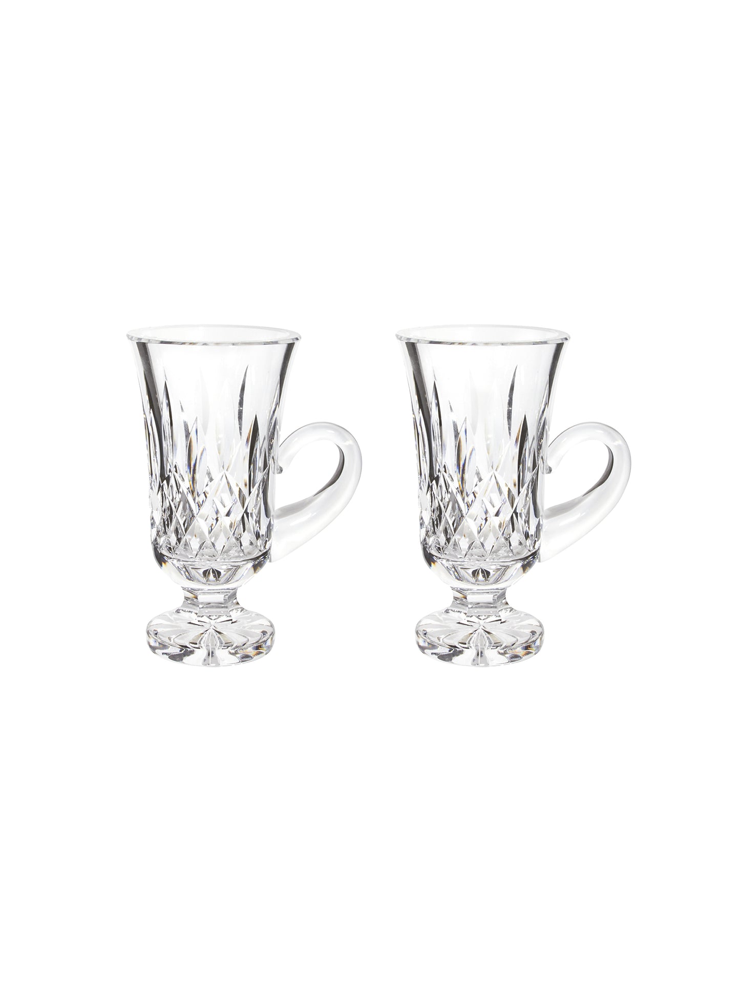 Vintage 1960s Waterford Lismore Irish Coffee Mugs Set of Two Weston Table