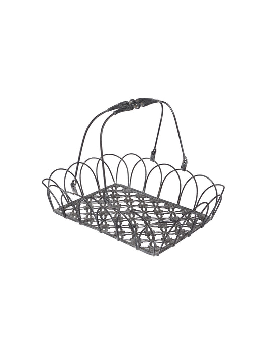 Vintage 1960s Wire Rectangular Garden Basket One Weston Table