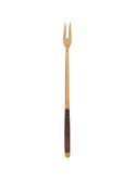 Vintage 1960s Wood and Brass Fondue Forks Weston Table