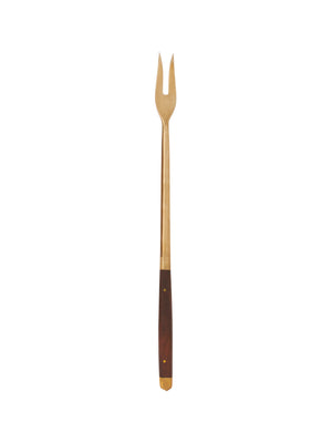  Vintage 1960s Wood and Brass Fondue Forks Weston Table 