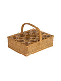 Vintage 1960s Woven Liqueur Glass Caddy Weston Table