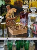 Vintage 1960s Woven Liqueur Glass Caddy Weston Table