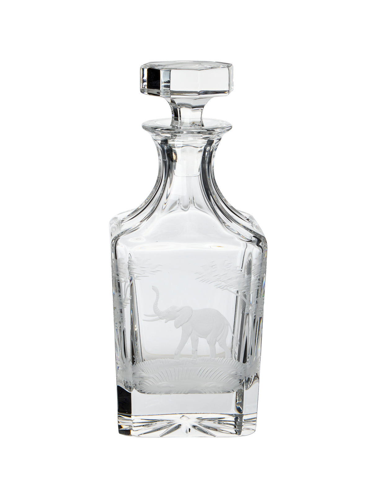 Vintage 1966 Crystal Queen Lace Elephant Decanter Weston Table