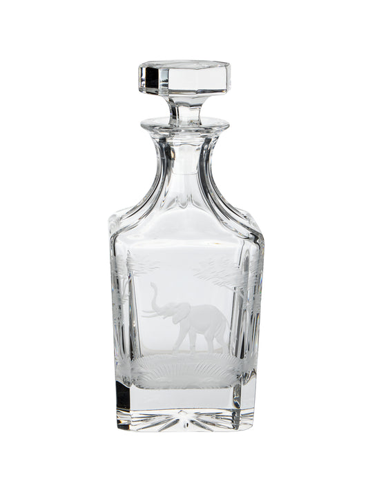 Vintage 1966 Crystal Queen Lace Elephant Decanter Weston Table