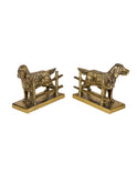 Vintage 1970s Hunting Dog Bookends Weston Table
