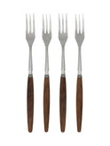 Vintage 1970s MCM Wood Handled Fondue Forks Weston Table